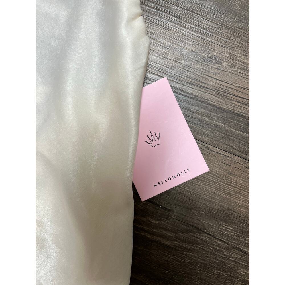 Hello Molly Champagne Satin Maxi Dress Magic In Her Vibe Open Back M Coquette - Picture 7 of 10